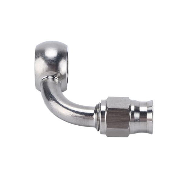 AN 3 Banjo Øye Bremsslangekobling Rustfritt Stål 90 Graders Adapter Biltilbehør