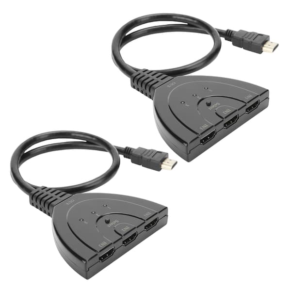 2 stk. HDMI Splitter 3 Port 4Kx2K Hub Box Switch til LCD HD TV