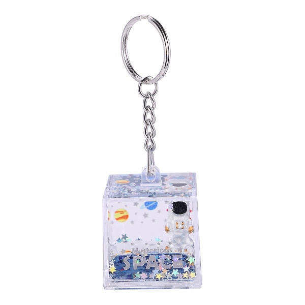 Glitter Key Holder Space Keychain Present Nyckelring Bag Hängande Charm Silver