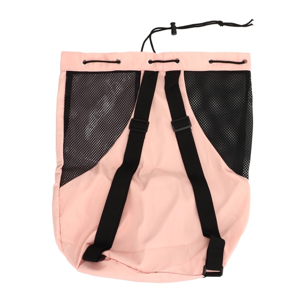 Outdoor Swim Bag Justerbare stropper Letvægts åndbar og PVC Swim Mesh Strandrygsæk til Gym Pink Pink