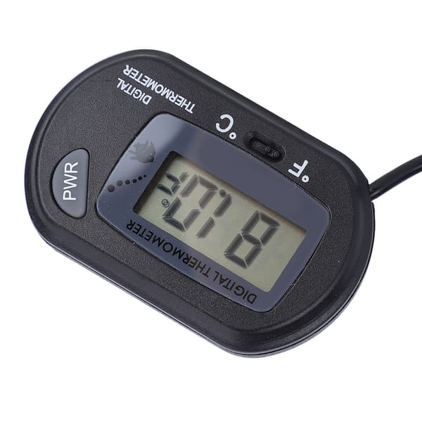 LCD Digital Akvarium Termometer Stor Tydlig Skärm Justerbar Akvarium Termometer Svart