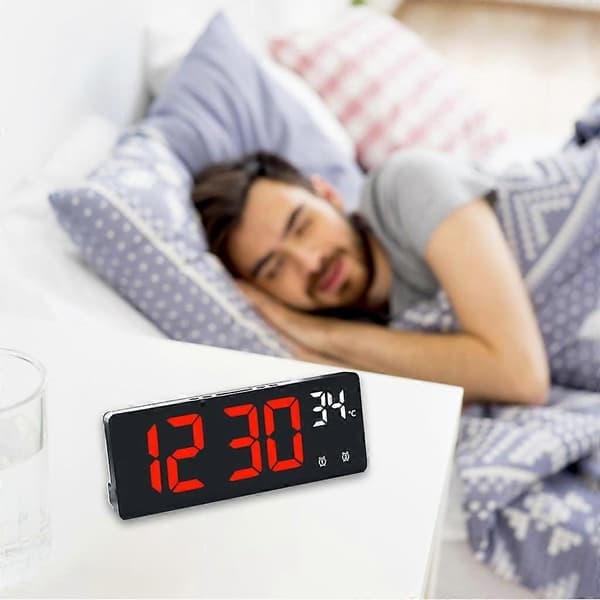 Moderne Multifunksjonell Digital Klokke med Alarm og Kalender for Soverom og Studierom White Light