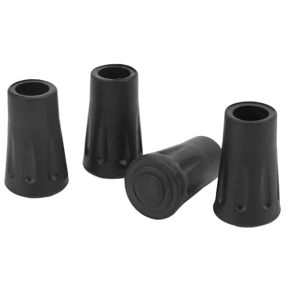 4 stk. gummibeskyttere for tupper til turstaver, 12 mm hulldiameter for turstaver