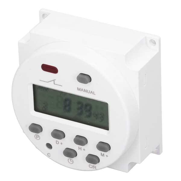 Elektronisk timer programmerbar LCD digital tidsstyring relébryter 16 på 16 av 220-240V Cn101A