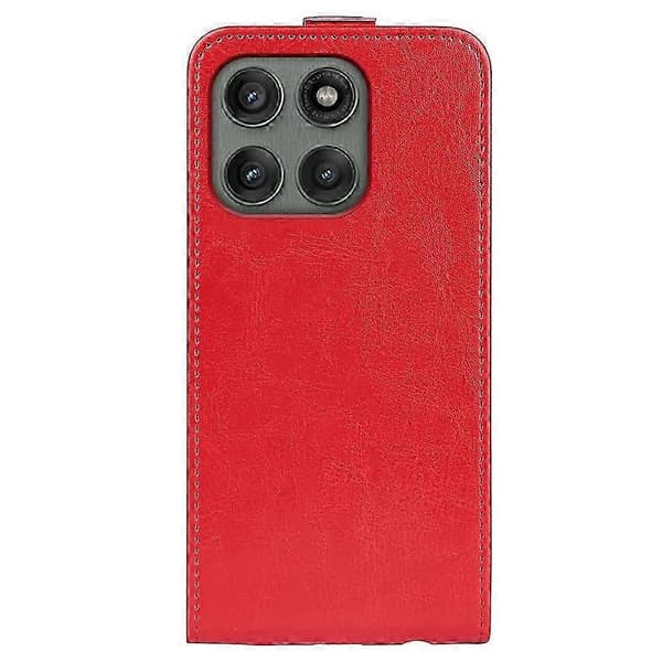 Compatible Case for Motorola Edge 60 Pro 5G with Card Slots Vertical Flip Leather Case Red