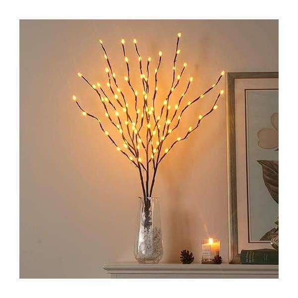 Valo 77 cm 3-pakkaus oksa 90 LED-oksavalolla Vedenpitävä sovitin