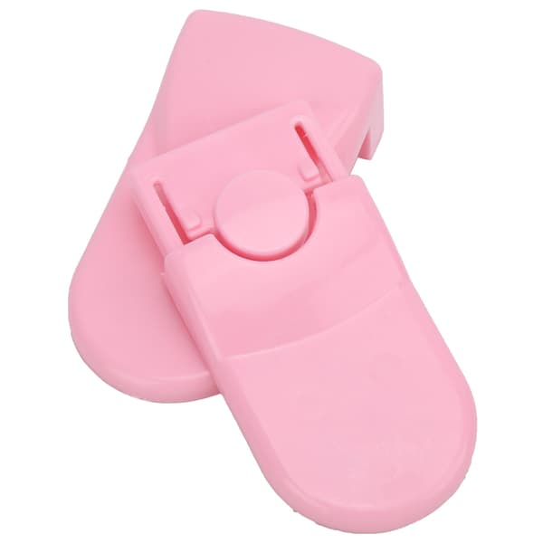 Babysikkerhetslås Multifunksjonell Anti-klem Dobbel Snap-lås for skapskuff, rosa