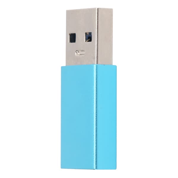 Typ C Hona till USB 3.0 Hane Snabb Laddningsadapter Blå Datortillbehör