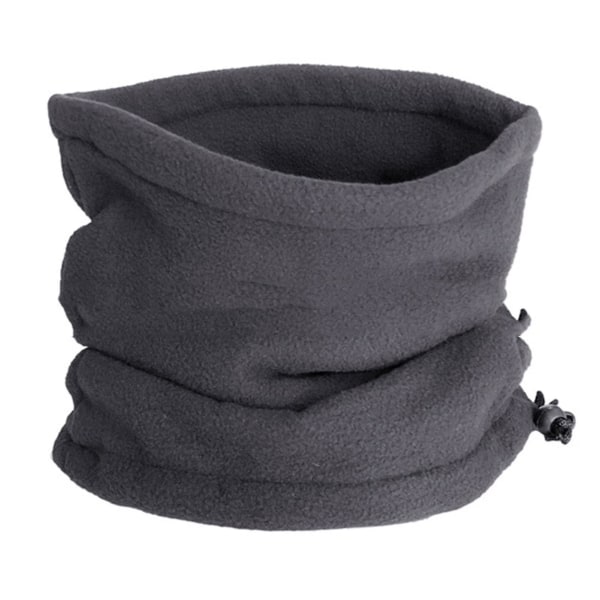 Unisex vinter udendørs ensfarvede blød tyk fleece halsvarmer gamacher dækning Hat Superb Dark Gray