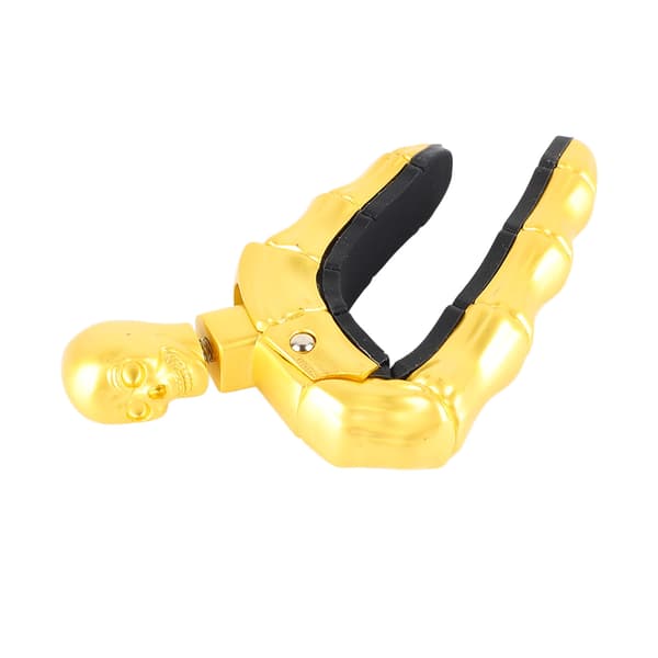 Akustisk Gitarr Capo Skalle Form Ganska Cool Metall Elektrisk Klassisk Gitarr Capo för Ukulele Guld