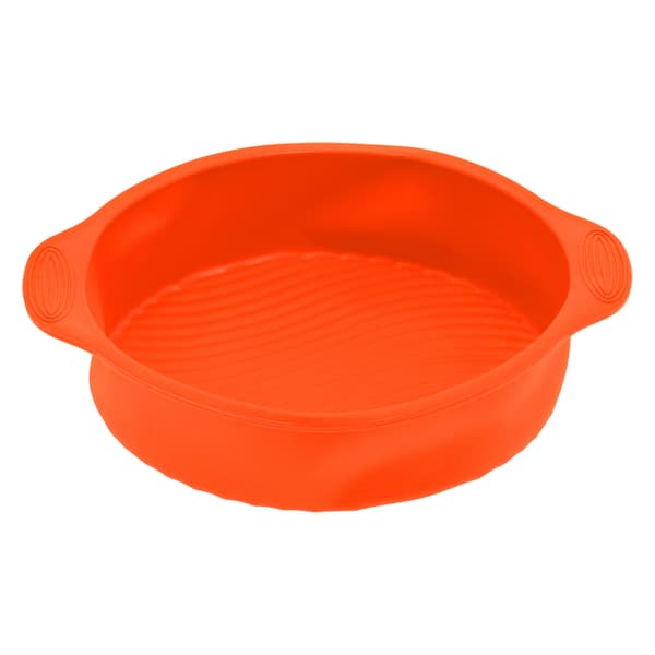 9 tum rund non-stick silikon kakbröd bakform för hemkök bageri orange