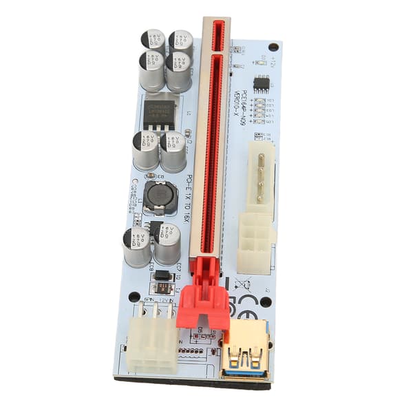 PCIe Riser 8 kondensatorer Anti-interferens GPU 1X til 16 kort Windows 7 10
