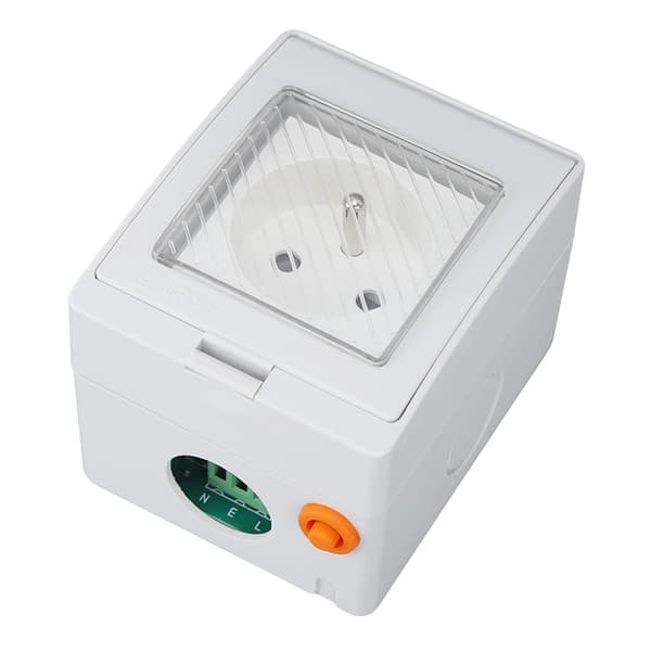 WiFi Smart Socket PC ABS IP55 Vanntett APP Fjernkontroll Strømuttak for Bad Utendørs 100 til 240V SN55 FR (FR Plugg 16A)