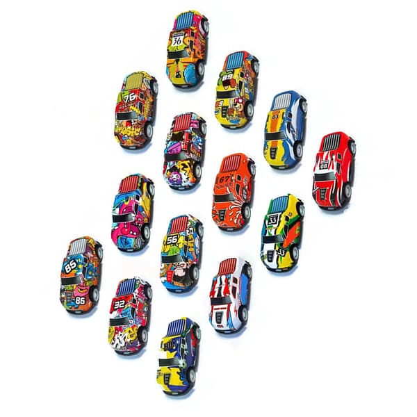Træk Tilbage Bil Legetøj Legering Graffiti Fleksible Hjul Racing Stil Gave til Drenge Piger Børn