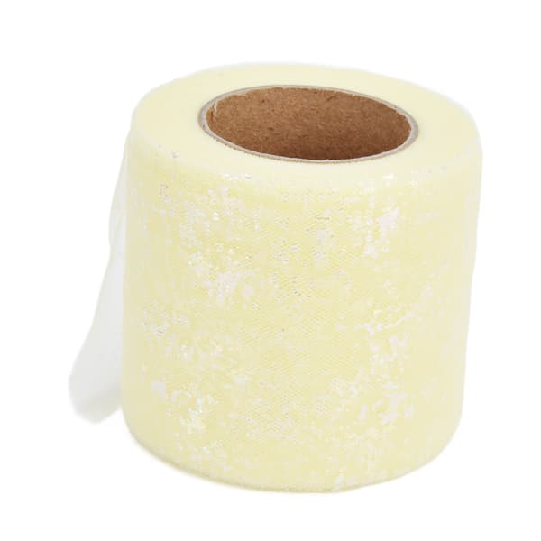 Tyullstoff 25 Yards 6 cm Polyestermateriale Lett Bærbare Tyullruller for Klesdekorasjon Lys Gul