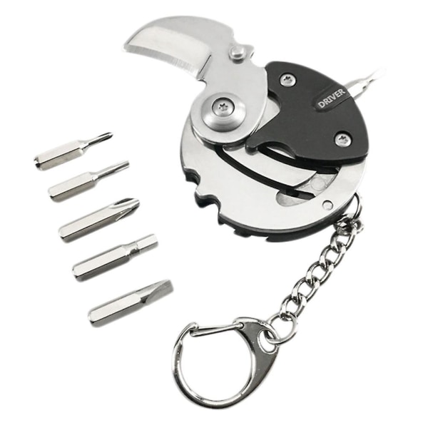1 kpl Yksinkertainen kestävä metallinen minileikkausavaimenperä työkalu avainrengas miehelle