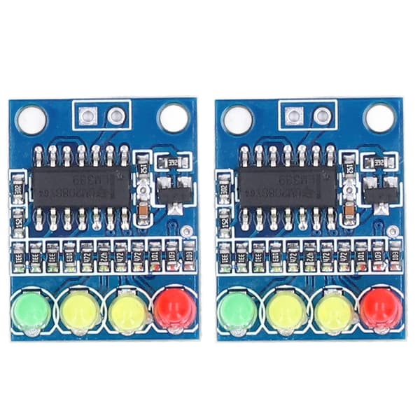 2 stk. batteriniveauindikator modul kapacitetstesterkort 4 faser 12V med 4 stk. LED