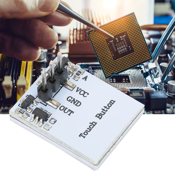 2 stk. HTTM 2,7V-6V Kapacitiv Anti-Interferens Touch Switch Knap Modul Rød