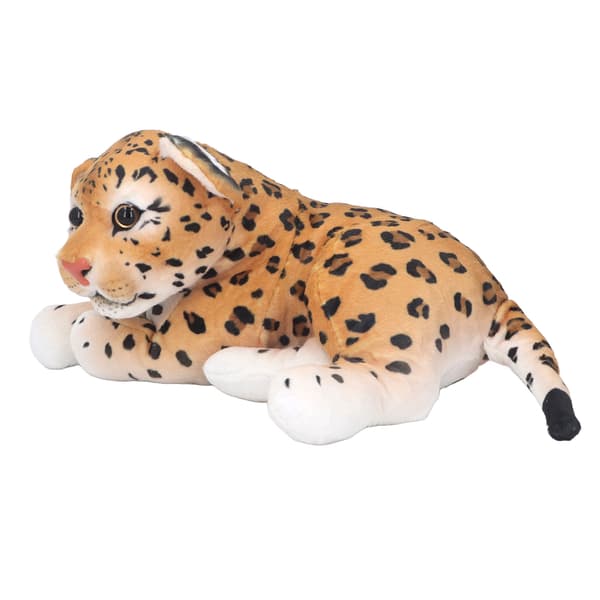 Simulerad Djungel Leopard Plysch Gosedjur Docka Mjukt Foder Leksak för Vardagsrum Sovrum