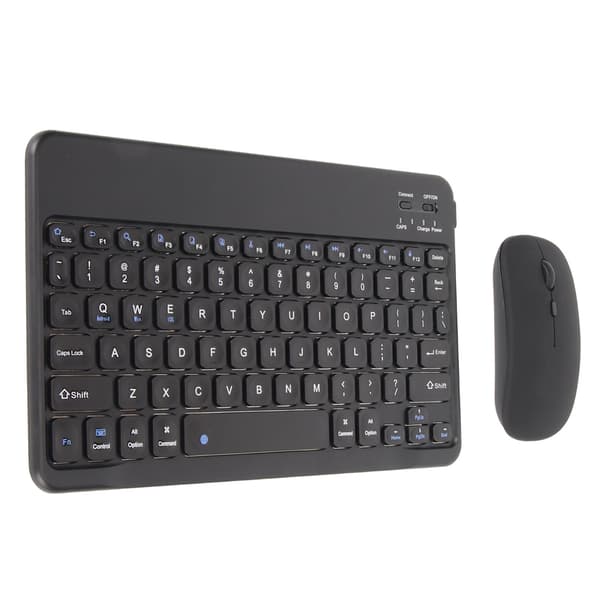 Trådløst Bluetooth Tastatur og Mus Combo Bærbart Matchende Sæt til PC Laptop Sort