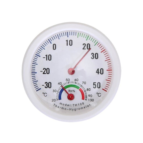 Mini termometer Hygrometer Selvklæbende rund høj nøjagtighed termometer til vindue indendørs udendørs væg Drivhus have hjem