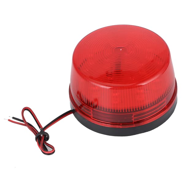 Nødblink LED advarselslys Rød linse 12V DC til autocamper campingvogn lastbil