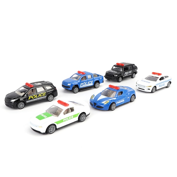 6 stk. 1/60 Legering Bil Legetøj Simulation Køretøjsmodel Børn Kid PullBack Køretøjslegetøj (Style G)