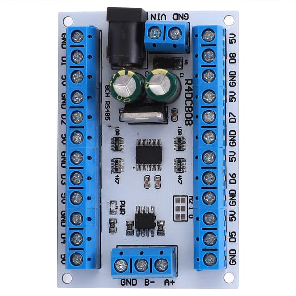 8-kanals R4DCB08 RS485 sensor modulkort for papirløs opptaker PLC 6-24V