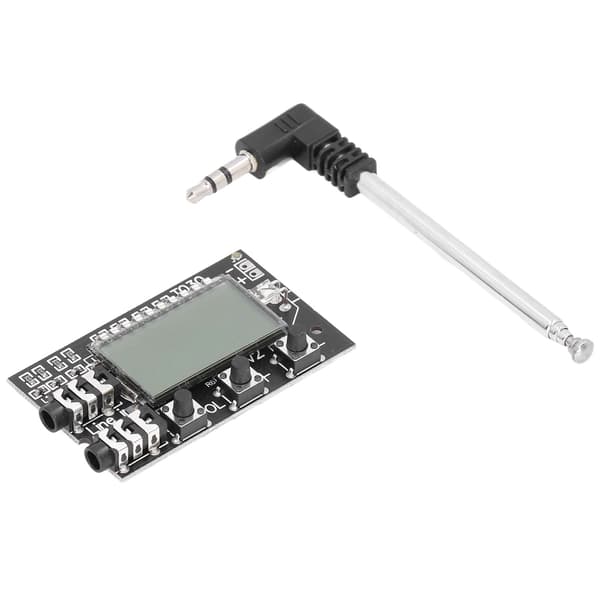 FM Transmitter Board Digital LCD 2-kanals 76MHz til 108MHz Stereo Audio Modul 3.6V til 15V