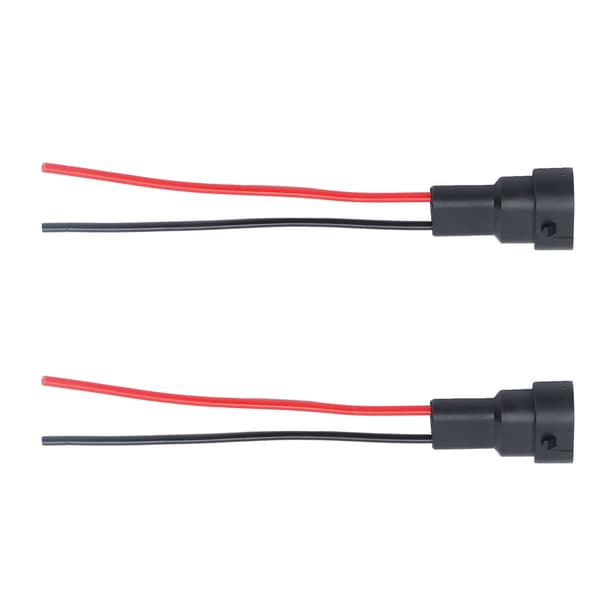 2 st 12V hane kontaktadapter kopparledningar för LED-strålkastare dimljus