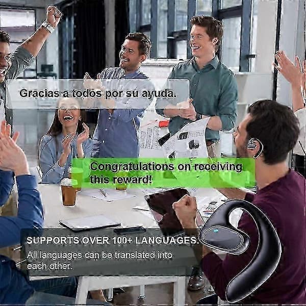 M8 144 sprog oversættelseshøretelefoner Støjreduktion Smart stemmeoversætter TWS Bluetooth-headset White