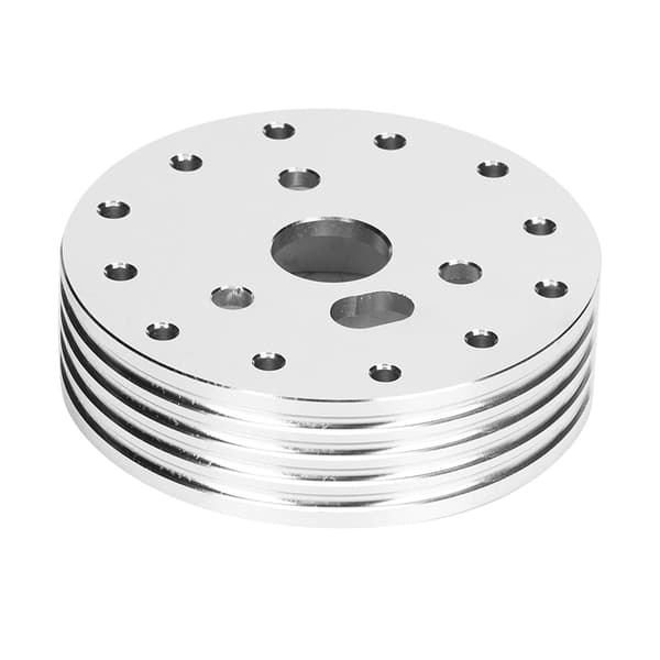 1in Aluminium Ratnav Spacer 5 6 Hul til 3 Hul Adapter Sølv