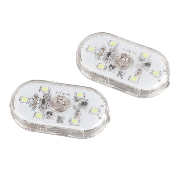 2 stk. LED-sensorlys for bilinteriør, USB-oppladbart berøringsbryter trådløs omgivelseslampe nattleselys