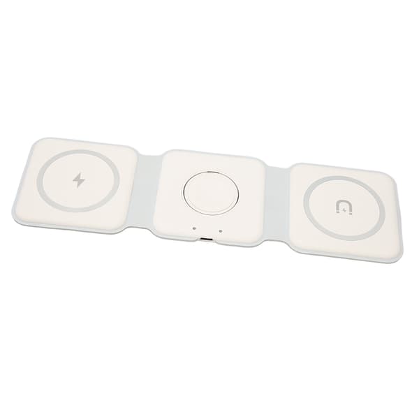 Foldbar 3 i 1 Trådløs Oplader USB C Opladestation til IOS Telefon Earbuds Smart Watch
