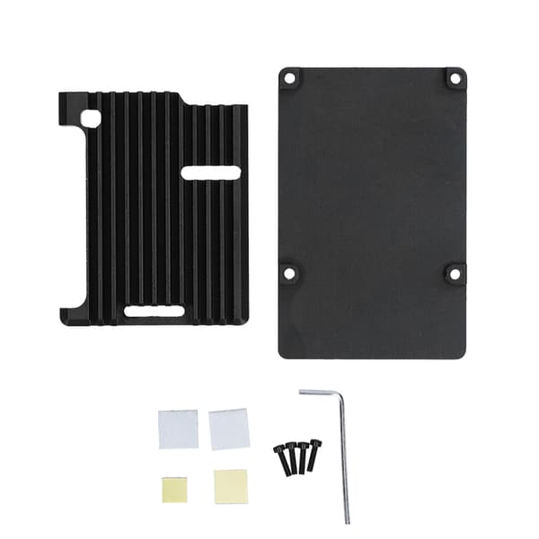 Raspberry Pi 3 Modell B Plus Svart Aluminiumlegering Anodisert CNC-kabinett