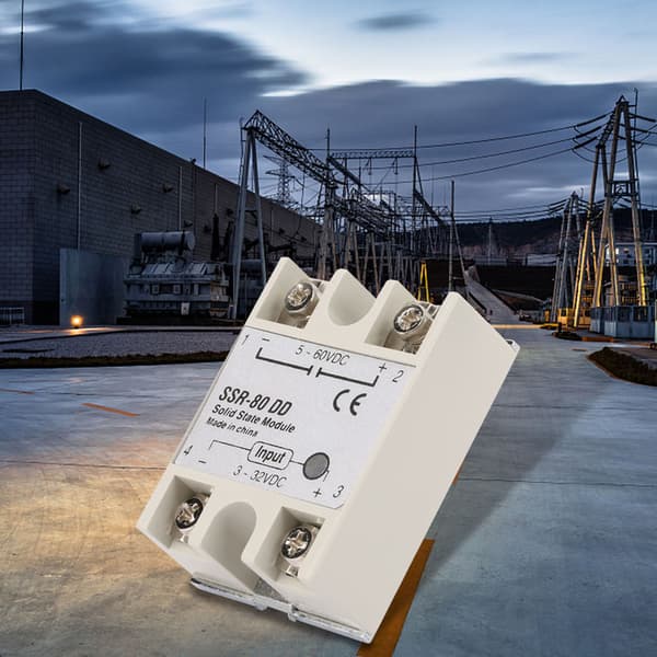 DCAC Industrielt Solid State-relé SSR80DD 80A 3-32VDC til 5-200 VDC