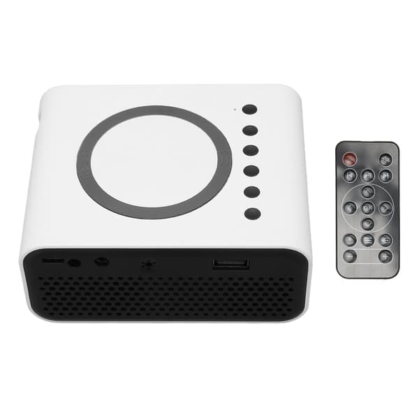 Mini Portabel Full HD 1080P LED Projektor Hemmabio för IOS Android Laptop Vit EU-kontakt