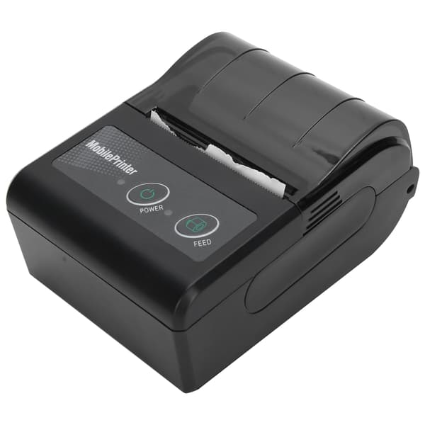 Bluetooth termisk kvitteringsprinter bærbar billetpasregning minietiketmaskine 100‑240VEU-stik