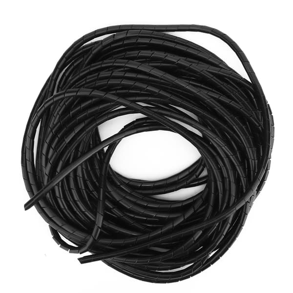 2-pak Sort 6 mm PP Spiral Ledningsbeskytter