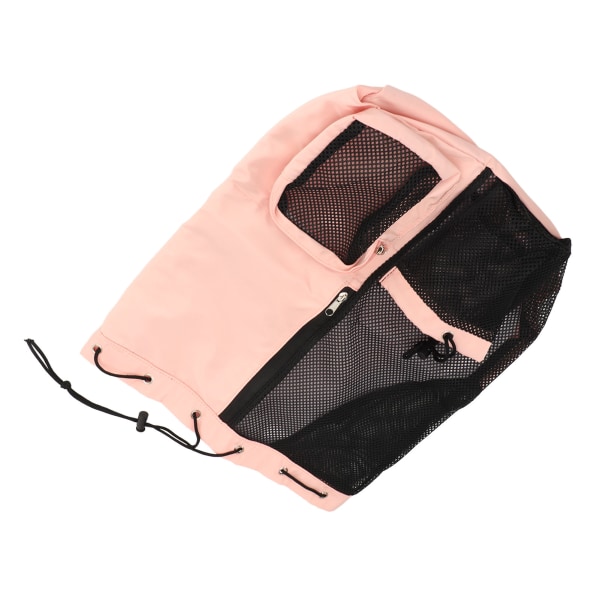 Outdoor Swim Bag Justerbare stropper Letvægts åndbar og PVC Swim Mesh Strandrygsæk til Gym Pink Pink