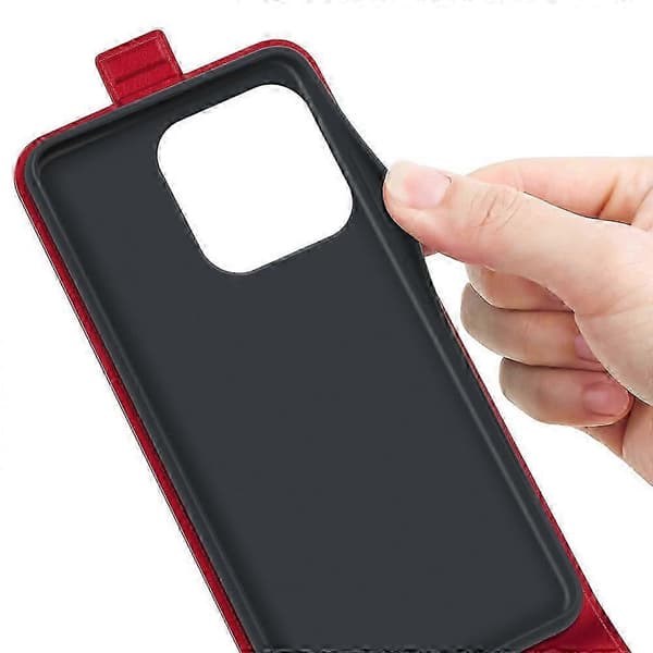 Compatible Case for Motorola Edge 60 Pro 5G with Card Slots Vertical Flip Leather Case Red