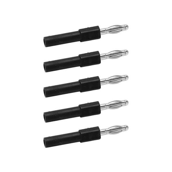 5 stk. 4 mm til 2 mm bananstikadapter Sort Stærk forbindelse God ledningsevne