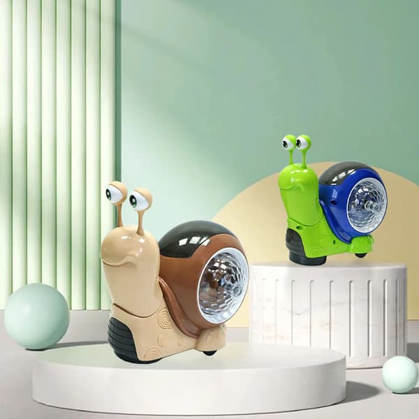 Interaktiv Elektrisk Gående Snigel Babyleksak med Musik och Ljus