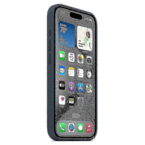 För iPhone 15 Pro Silikonfodral med Magsafe-kompatibelt skyddsfodral Förbättrad design_ttgu Dark blue