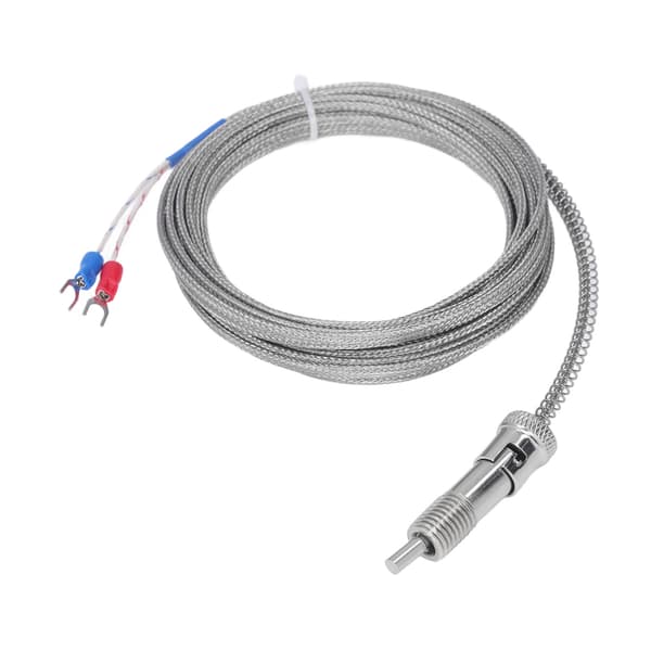 BERM K Typ Termoelement Kompressionsfjäder Temperaturmätare Sensor Prob 0‑400℃ M12 5meter