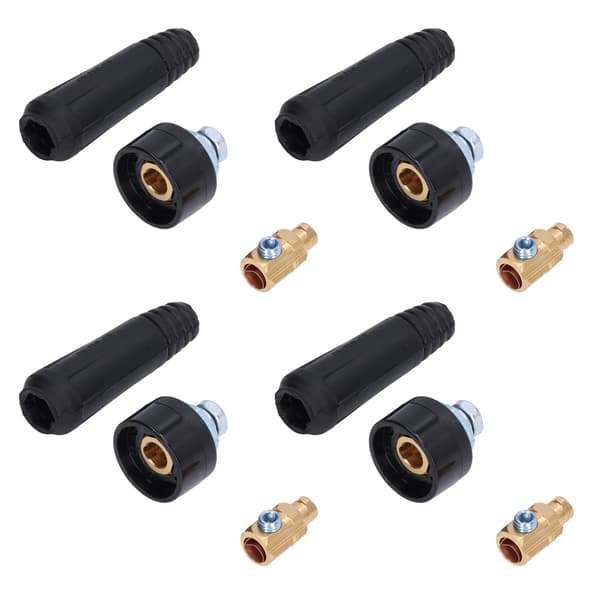 10 sæt TIG svejsekabel panelstik stik hurtig montering adapter 10-25 EU-stil