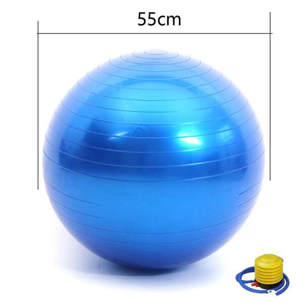 Träningsboll, stabilitetsboll för hemmet, yoga, gymboll, fysioboll, schweizisk boll, sjukgymnastik Blue 55CM