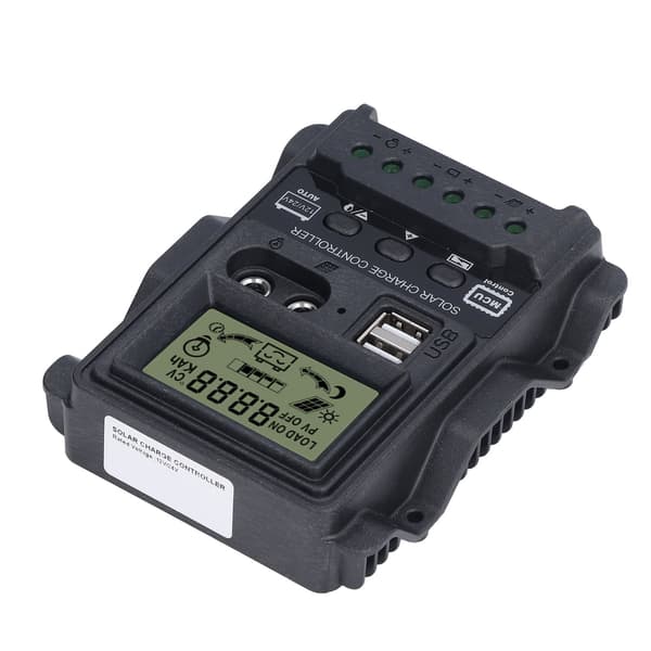 Dual USB Solar Charge Controller ABS LCD-display PWM-opladning 12V 24V 20A 260W 520W Lysstyring