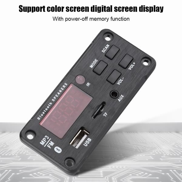 Bluetooth 5.0 MP3 Dekoder Board med Farveskærm Display Bilhøjttaler Modul