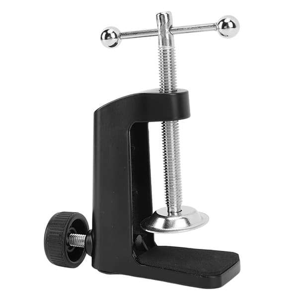 Aluminium C Klemme Skrivebordsmontering 2,4 tommer 61 mm Sort Bordlampeholder